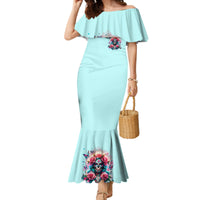 Rose Skull Family Matching Mermaid Dress and Hawaiian Shirt The Good Girl In Me Got Tired Of The Bullshit - Wonder Print Shop