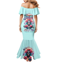 Rose Skull Family Matching Mermaid Dress and Hawaiian Shirt The Good Girl In Me Got Tired Of The Bullshit - Wonder Print Shop