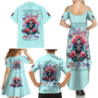 Rose Skull Family Matching Summer Maxi Dress and Hawaiian Shirt The Good Girl In Me Got Tired Of The Bullshit - Wonder Print Shop