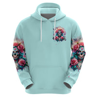 Rose Skull Hoodie The Good Girl In Me Got Tired Of The Bullshit - Wonder Print Shop