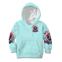 Rose Skull Kid Hoodie The Good Girl In Me Got Tired Of The Bullshit - Wonder Print Shop