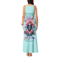 Rose Skull Tank Maxi Dress The Good Girl In Me Got Tired Of The Bullshit - Wonder Print Shop