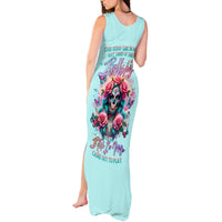 Rose Skull Tank Maxi Dress The Good Girl In Me Got Tired Of The Bullshit - Wonder Print Shop