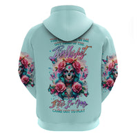 Rose Skull Zip Hoodie The Good Girl In Me Got Tired Of The Bullshit - Wonder Print Shop