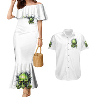 Thunder Skull Couples Matching Mermaid Dress and Hawaiian Shirt The Demon Hide Under Your Bed Mine Hide Inside My Head - Wonder Print Shop