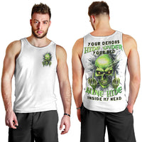 Thunder Skull Men Tank Top The Demon Hide Under Your Bed Mine Hide Inside My Head - Wonder Print Shop