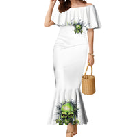 Thunder Skull Mermaid Dress The Demon Hide Under Your Bed Mine Hide Inside My Head - Wonder Print Shop