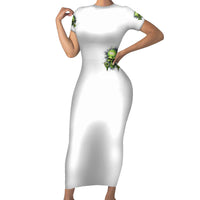 Thunder Skull Short Sleeve Bodycon Dress The Demon Hide Under Your Bed Mine Hide Inside My Head - Wonder Print Shop