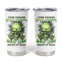 Thunder Skull Tumbler Cup The Demon Hide Under Your Bed Mine Hide Inside My Head - Wonder Print Shop
