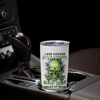 Thunder Skull Tumbler Cup The Demon Hide Under Your Bed Mine Hide Inside My Head - Wonder Print Shop