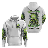 Thunder Skull Zip Hoodie The Demon Hide Under Your Bed Mine Hide Inside My Head - Wonder Print Shop