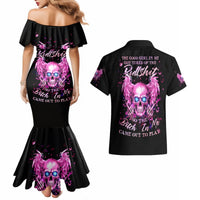 Angel Skull Couples Matching Mermaid Dress and Hawaiian Shirt The Good Girl In Me Got Tired Of The Bullshit - Wonder Print Shop