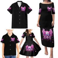 Angel Skull Family Matching Puletasi and Hawaiian Shirt The Good Girl In Me Got Tired Of The Bullshit - Wonder Print Shop