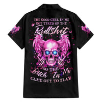 Angel Skull Family Matching Puletasi and Hawaiian Shirt The Good Girl In Me Got Tired Of The Bullshit - Wonder Print Shop