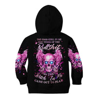 Angel Skull Kid Hoodie The Good Girl In Me Got Tired Of The Bullshit - Wonder Print Shop