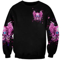 Angel Skull Sweatshirt The Good Girl In Me Got Tired Of The Bullshit - Wonder Print Shop