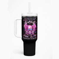 Angel Skull Tumbler With Handle The Good Girl In Me Got Tired Of The Bullshit - Wonder Print Shop