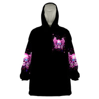 Angel Skull Wearable Blanket Hoodie The Good Girl In Me Got Tired Of The Bullshit - Wonder Print Shop