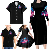 Witch Skull Family Matching Long Sleeve Bodycon Dress and Hawaiian Shirt Assuming Was Like Most Girls Was Your First Mistake - Wonder Print Shop