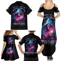 Witch Skull Family Matching Summer Maxi Dress and Hawaiian Shirt Assuming Was Like Most Girls Was Your First Mistake - Wonder Print Shop