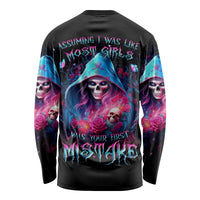Witch Skull Long Sleeve Shirt Assuming Was Like Most Girls Was Your First Mistake - Wonder Print Shop