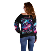 Witch Skull Off Shoulder Sweater Assuming Was Like Most Girls Was Your First Mistake - Wonder Print Shop