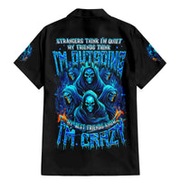 Witch Skull Family Matching Mermaid Dress and Hawaiian Shirt Stranger Think I'm Quiet My Best Friends Know I'm Crazy - Wonder Print Shop