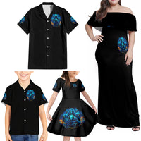Witch Skull Family Matching Off Shoulder Maxi Dress and Hawaiian Shirt Stranger Think I'm Quiet My Best Friends Know I'm Crazy - Wonder Print Shop