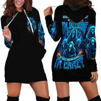 Witch Skull Hoodie Dress Stranger Think I'm Quiet My Best Friends Know I'm Crazy - Wonder Print Shop