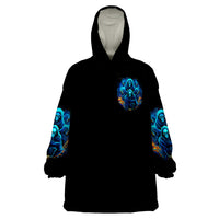 Witch Skull Wearable Blanket Hoodie Stranger Think I'm Quiet My Best Friends Know I'm Crazy - Wonder Print Shop