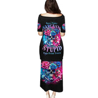 Rose SKull Family Matching Puletasi and Hawaiian Shirt Sorry Honey Sarcasm Falls Out Of My Mouth Just Like Stupid Fall From Your - Wonder Print Shop