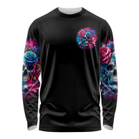 Rose SKull Long Sleeve Shirt Sorry Honey Sarcasm Falls Out Of My Mouth Just Like Stupid Fall From Your - Wonder Print Shop