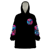 Rose SKull Wearable Blanket Hoodie Sorry Honey Sarcasm Falls Out Of My Mouth Just Like Stupid Fall From Your - Wonder Print Shop