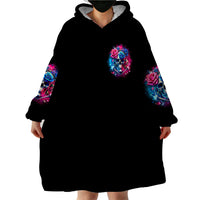 Rose SKull Wearable Blanket Hoodie Sorry Honey Sarcasm Falls Out Of My Mouth Just Like Stupid Fall From Your - Wonder Print Shop