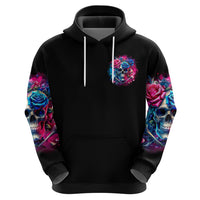 Rose SKull Zip Hoodie Sorry Honey Sarcasm Falls Out Of My Mouth Just Like Stupid Fall From Your - Wonder Print Shop