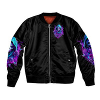Witch Skull Bomber Jacket I Hold A Beast An Angel And Crazy Lady In Me - Wonder Print Shop