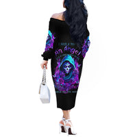 Witch Skull Off The Shoulder Long Sleeve Dress I Hold A Beast An Angel And Crazy Lady In Me - Wonder Print Shop