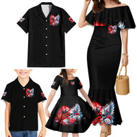 Evil Angel Skull Family Matching Mermaid Dress and Hawaiian Shirt Heaven Don't Want Me And Hell Afraid - Wonder Print Shop