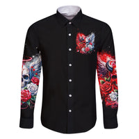 Evil Angel Skull Family Matching Short Sleeve Bodycon Dress and Hawaiian Shirt Heaven Don't Want Me And Hell Afraid - Wonder Print Shop