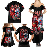 Evil Angel Skull Family Matching Summer Maxi Dress and Hawaiian Shirt Heaven Don't Want Me And Hell Afraid - Wonder Print Shop