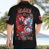 Evil Angel Skull Hawaiian Shirt Heaven Don't Want Me And Hell Afraid - Wonder Print Shop