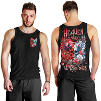 Evil Angel Skull Men Tank Top Heaven Don't Want Me And Hell Afraid - Wonder Print Shop