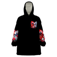 Evil Angel Skull Wearable Blanket Hoodie Heaven Don't Want Me And Hell Afraid - Wonder Print Shop