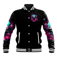Rose Skull Baseball Jacket I'm Not Anti-Social I'm Just Not User Friendly - Wonder Print Shop