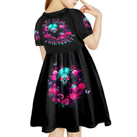 Rose Skull Kid Short Sleeve Dress I'm Not Anti-Social I'm Just Not User Friendly - Wonder Print Shop