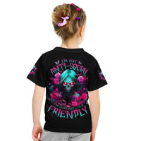 Rose Skull Kid T Shirt I'm Not Anti-Social I'm Just Not User Friendly - Wonder Print Shop