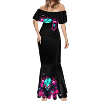 Rose Skull Mermaid Dress I'm Not Anti-Social I'm Just Not User Friendly - Wonder Print Shop