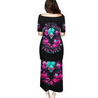 Rose Skull Puletasi I'm Not Anti-Social I'm Just Not User Friendly - Wonder Print Shop