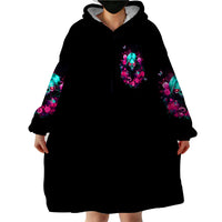 Rose Skull Wearable Blanket Hoodie I'm Not Anti-Social I'm Just Not User Friendly - Wonder Print Shop