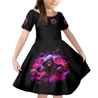 Witch Skull Family Matching Mermaid Dress and Hawaiian Shirt I'm Not Anti-Social I'm Just Not User Friendly - Wonder Print Shop